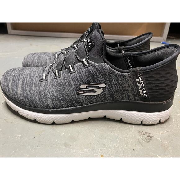 Skechers Tennis Shoes Woman’s Sz 7 Gray Slip-Ins Air Cooled Memory Foam Comfort - Picture 3 of 10